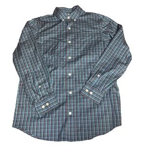 Duluth Trading Relaxed Fit Blue Plaid Long Sleeve Button Down Shirt Men's Small‎